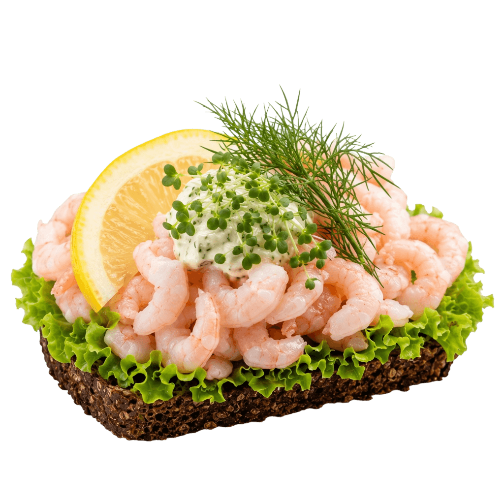 Luksus Smørrebrød m. rejer