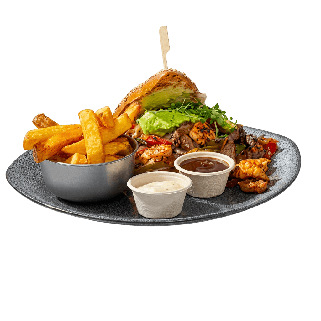 Le Perr's Club Sandwich m. Frites & Mayo