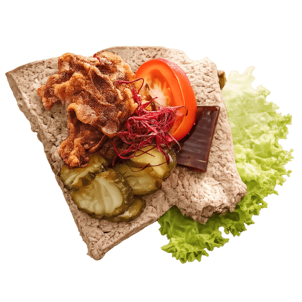 Leverpostej med surt og bacon