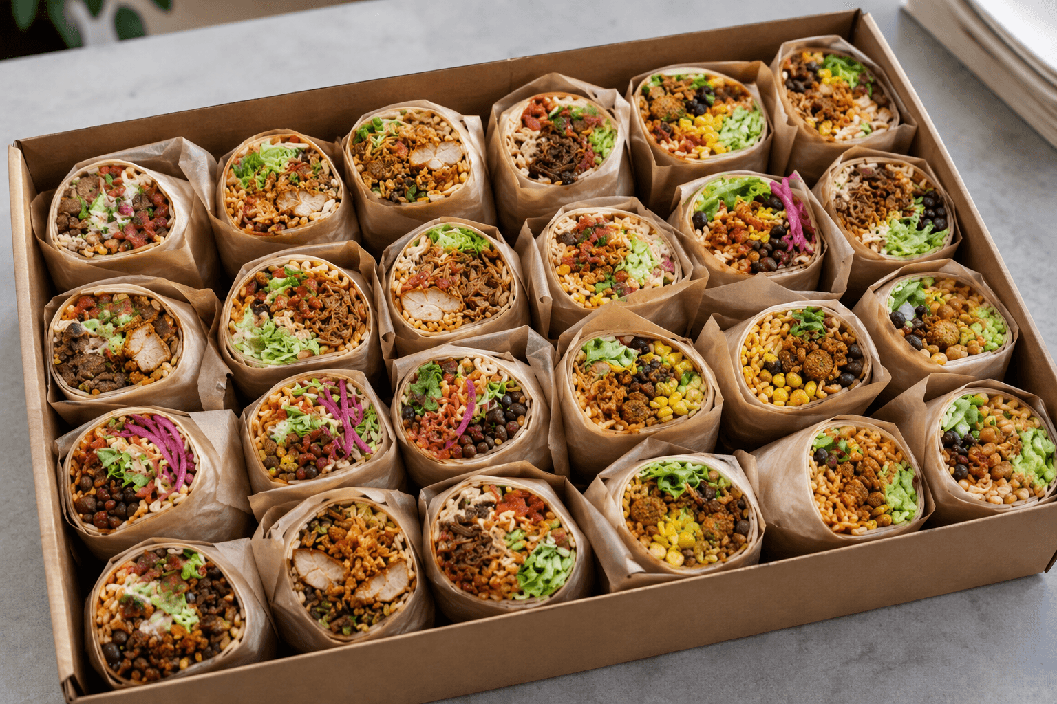 20 stk. Blandede Burritos