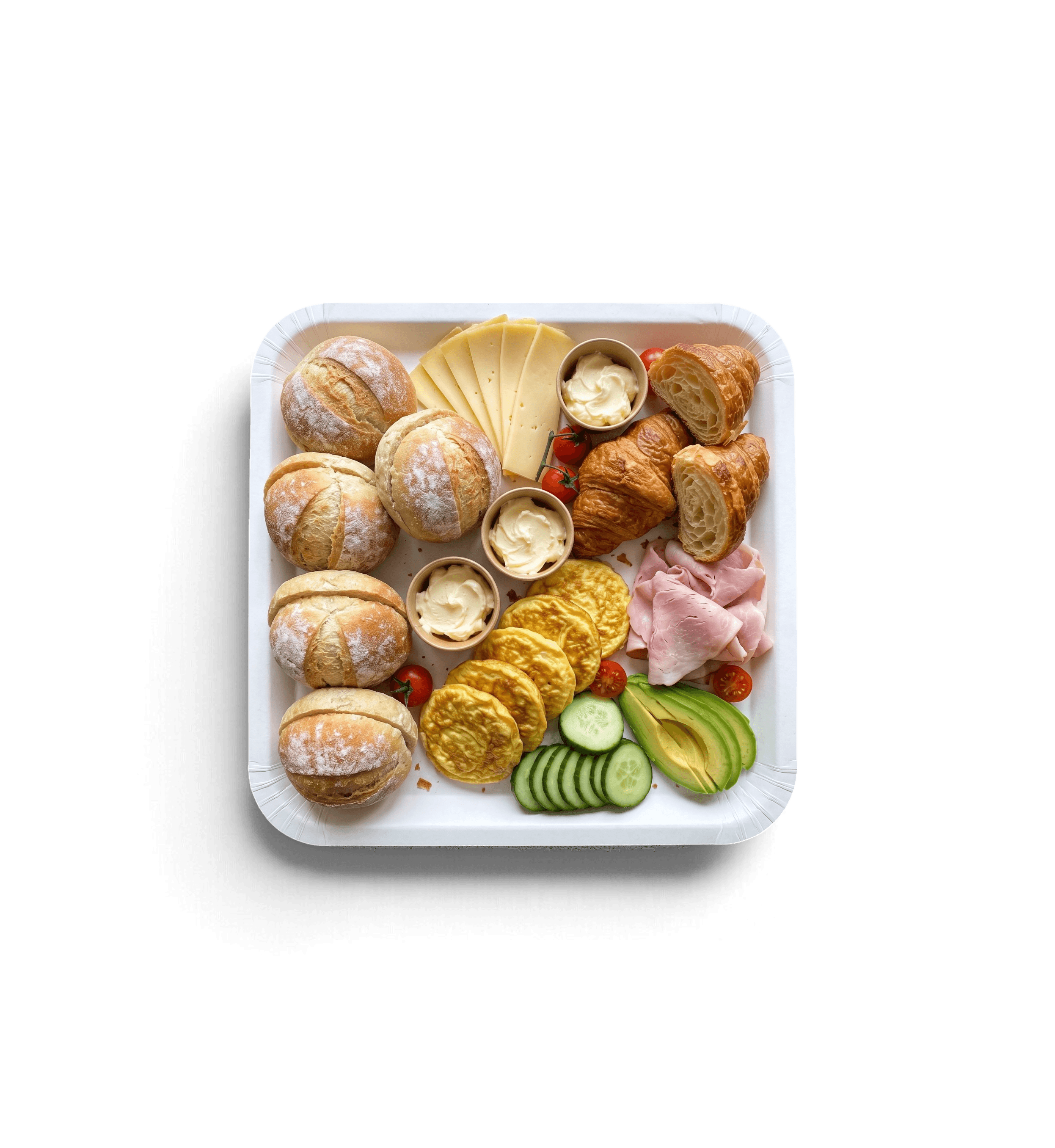 Breakfast Plate Omelette & Cheese (til 5 personer)