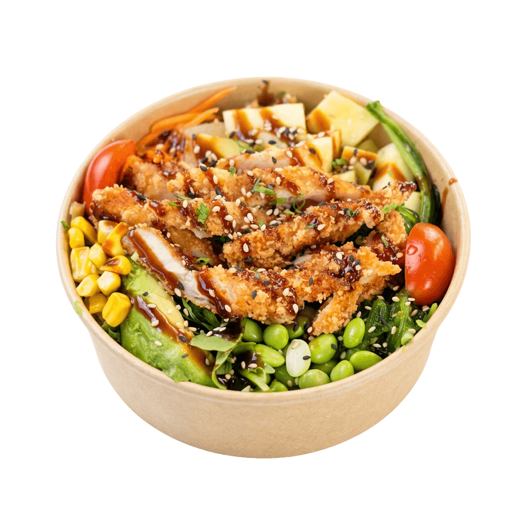 Crispy kylling poké