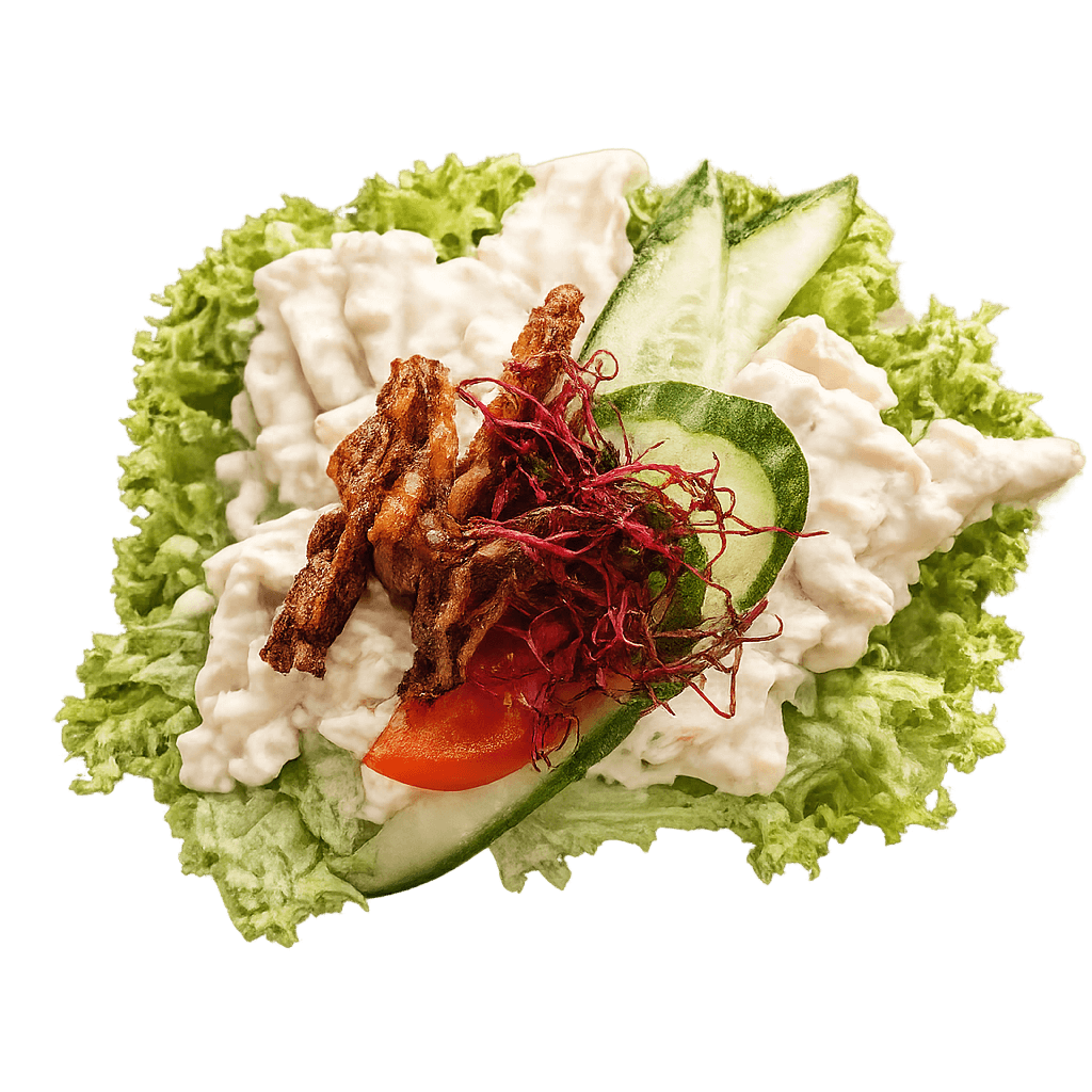 Hønsesalat og bacon