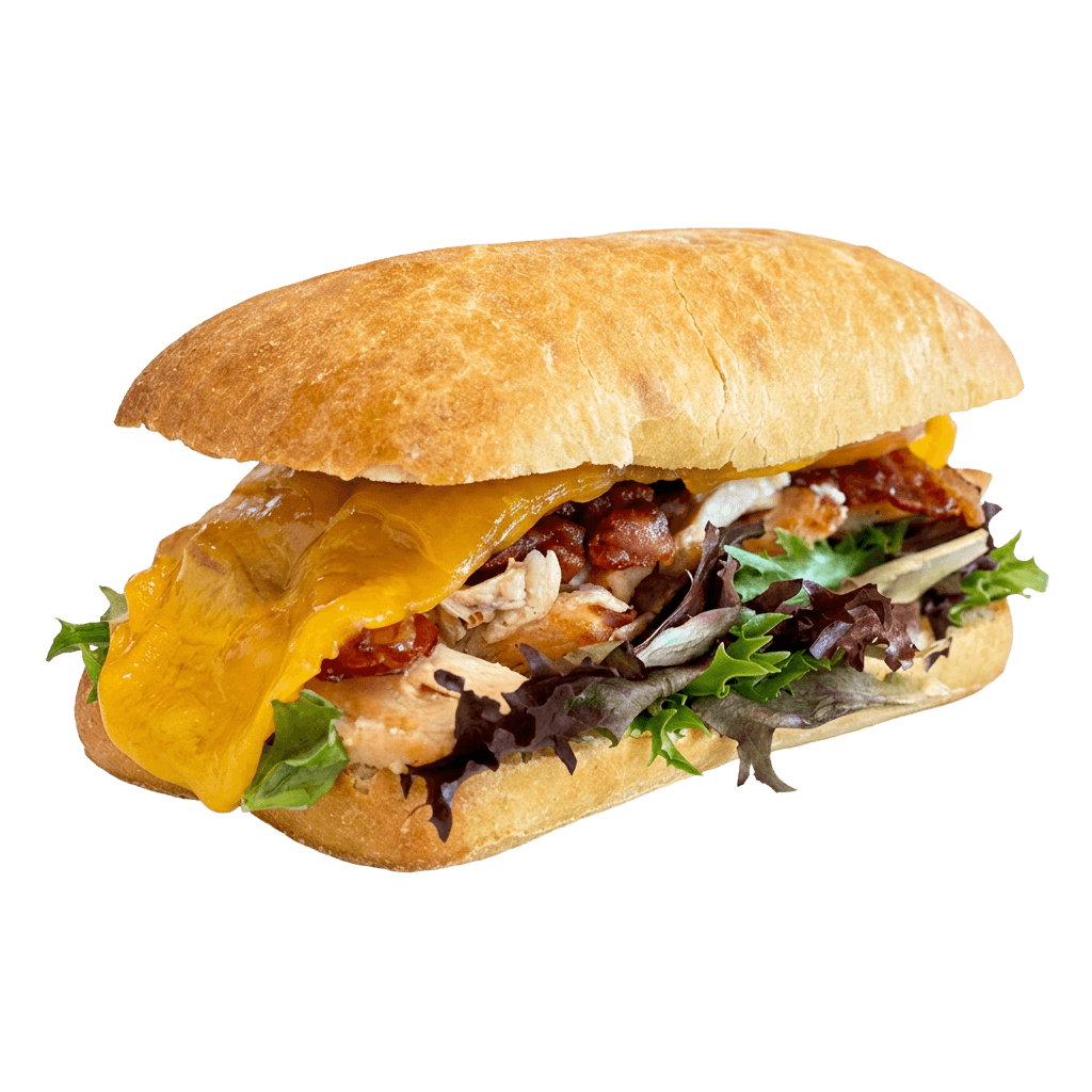 Panini with Chicken, Bacon and Cheese