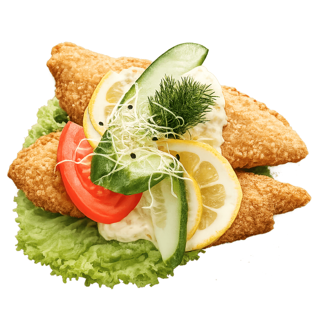 Fiskefilet med remoulade, dild og citron