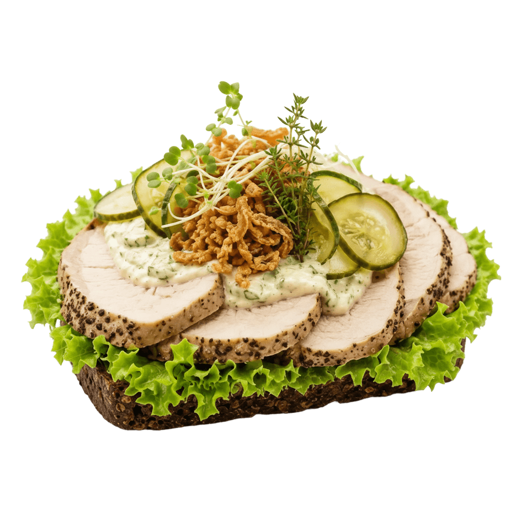 Luksus Smørrebrød m. mørbrad