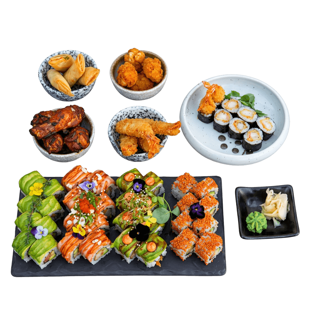 Menu 2 (Kokken anbefaler, 40 stk sushi + forretter)